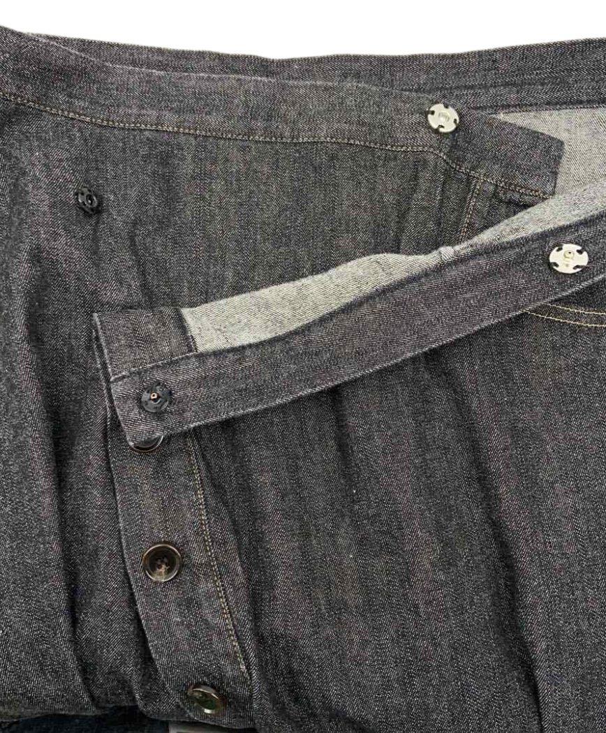 Y's Yohji Yamamato Sarouel Denim Assymetrical Button Pants Sz 3