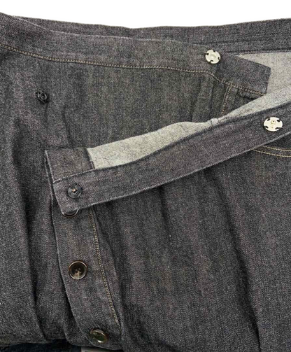 Y's Yohji Yamamato Sarouel Denim Assymetrical Button Pants Sz 3