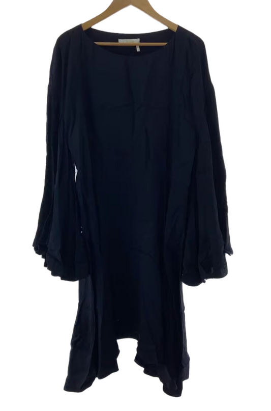 Chloe LS Flare Sleeved Satin Dress