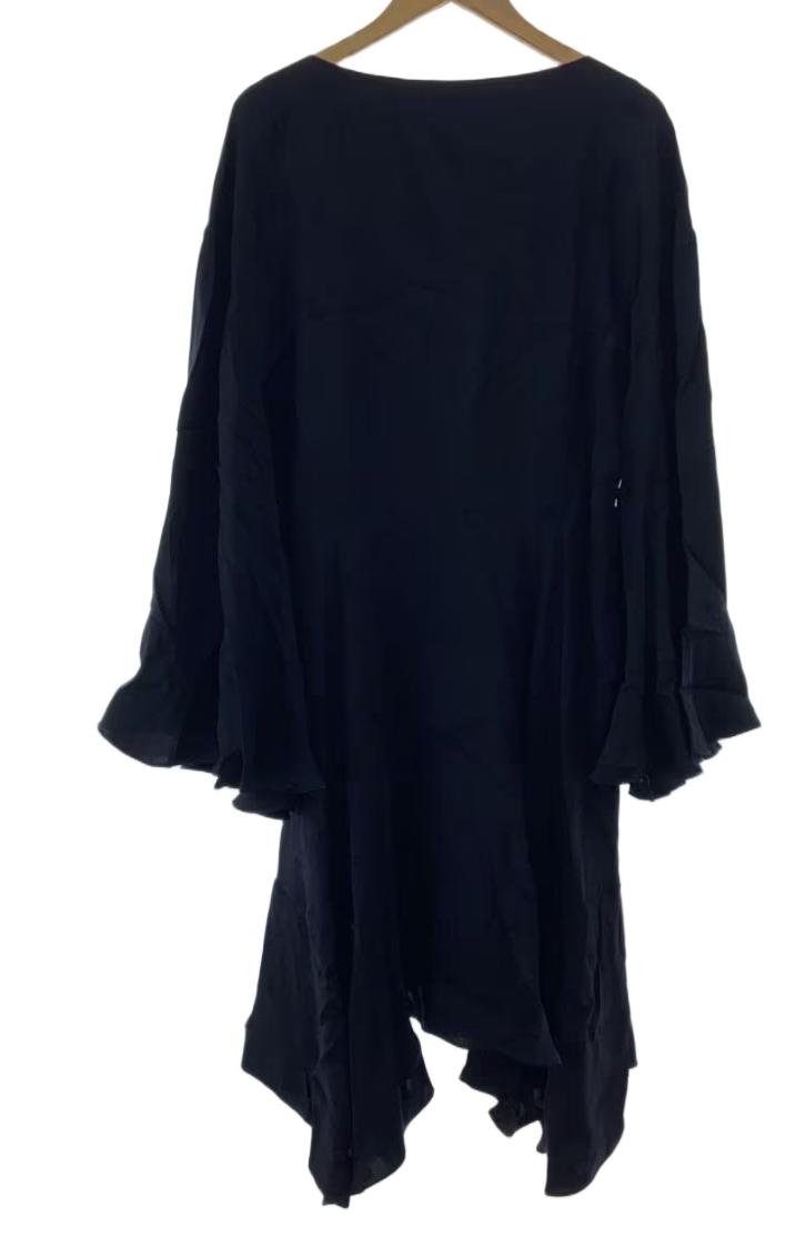 Chloe LS Flare Sleeved Satin Dress