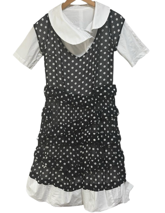Comme Des Garcons SS Polka Dot Lace Ruffle Dress
