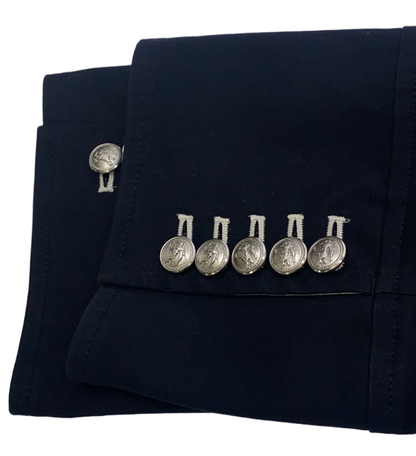 Burberry Black Label Marine Coat Silver Button Jacket