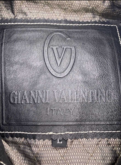 Valentino Leather Nylon Jacket Parka