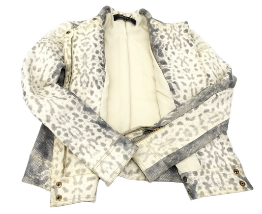 Gucci Snake Leopard Leather Rider Jacket