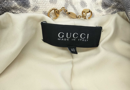 Gucci Snake Leopard Leather Rider Jacket