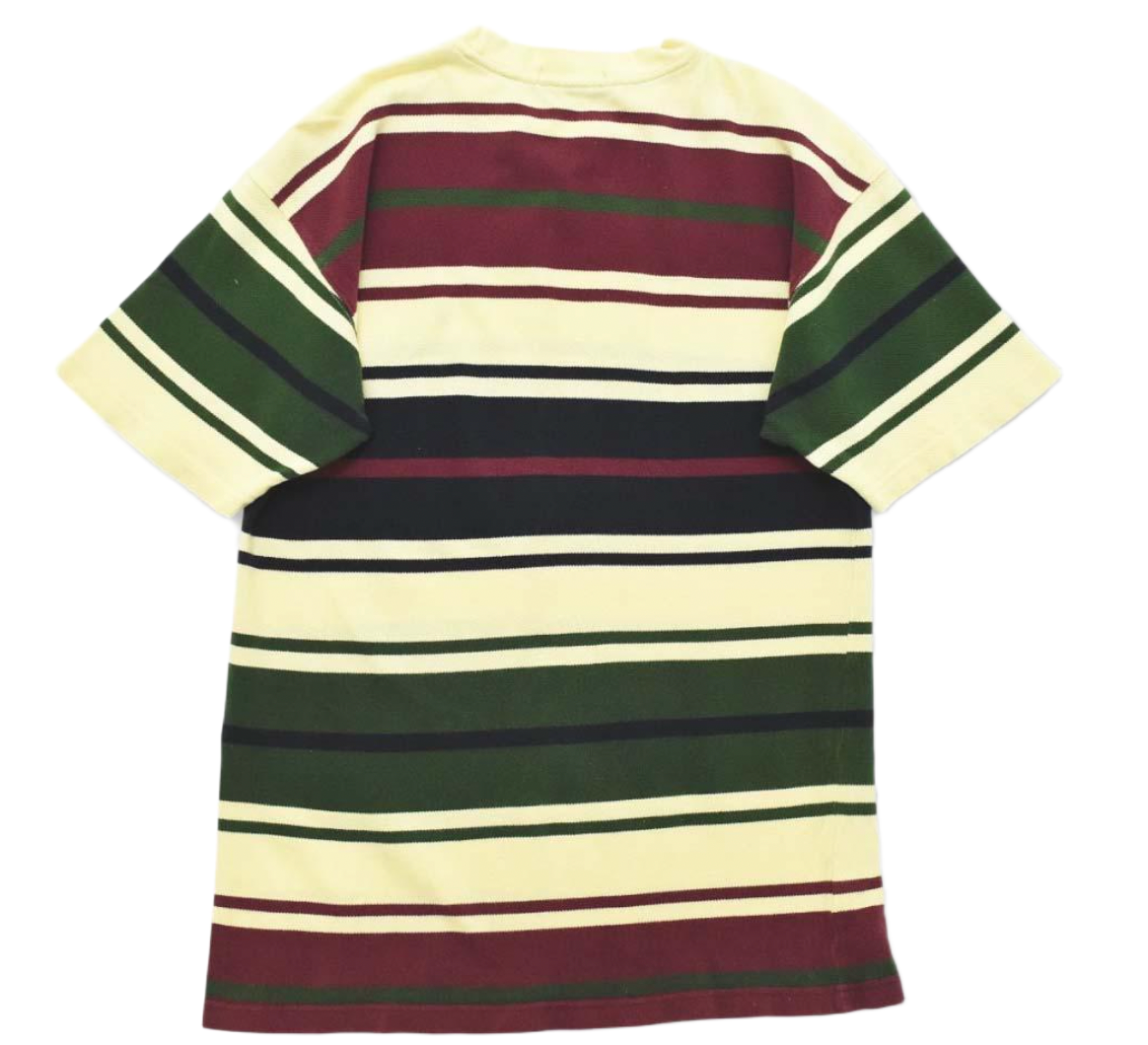 Yves Saint Laurent Stripe Knit Logo SS T Shirt Sz M