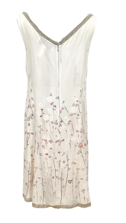 Anna Molinari Silk Floral Sless Mini Dress Sz S