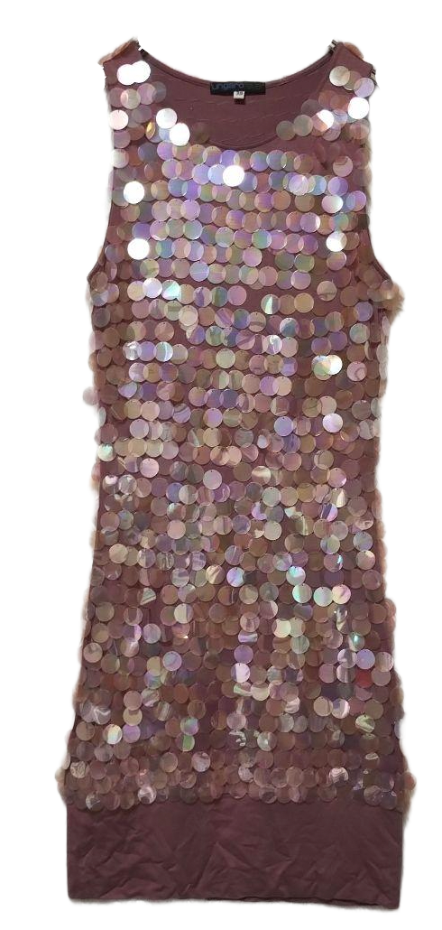 Ungaro Fever Sless Sequin Purple Dress Size 38
