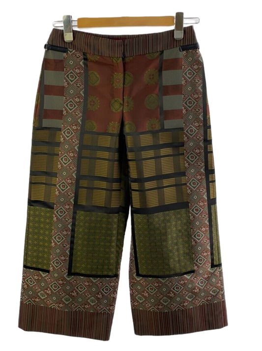 Kenzo Multi Patch Cropped Wide Pants (Matching w Vest) Sz 38