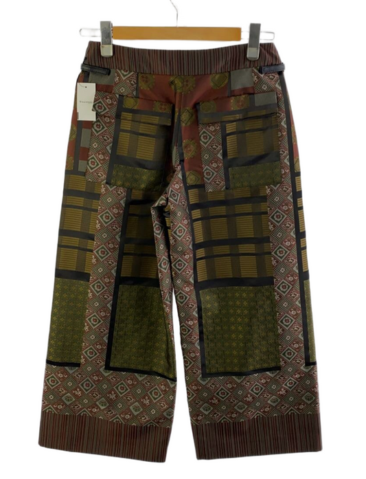 Kenzo Multi Patch Cropped Wide Pants (Matching w Vest) Sz 38