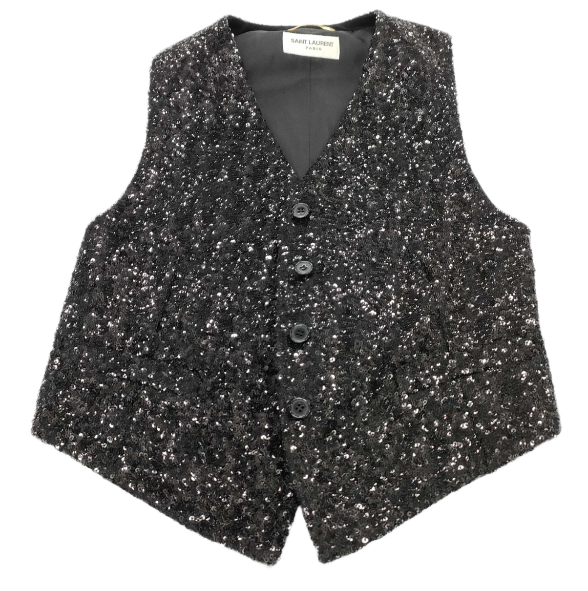 Yves Saint Laurent Sequin Black Vest XS