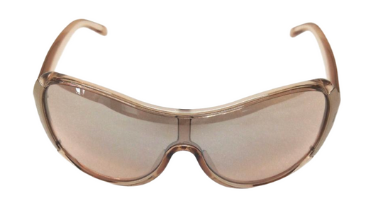 Yves Saint Laurent Brown Oversized Aviator Sunglasses w Case