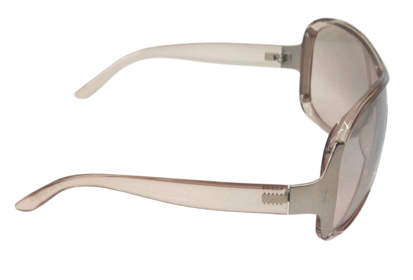 Yves Saint Laurent Brown Oversized Aviator Sunglasses w Case