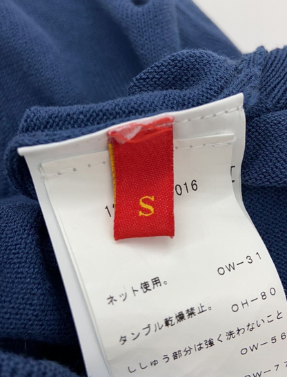 Vivienne Westwood Blue Scoop Neck SS Orbit Logo Knit Top