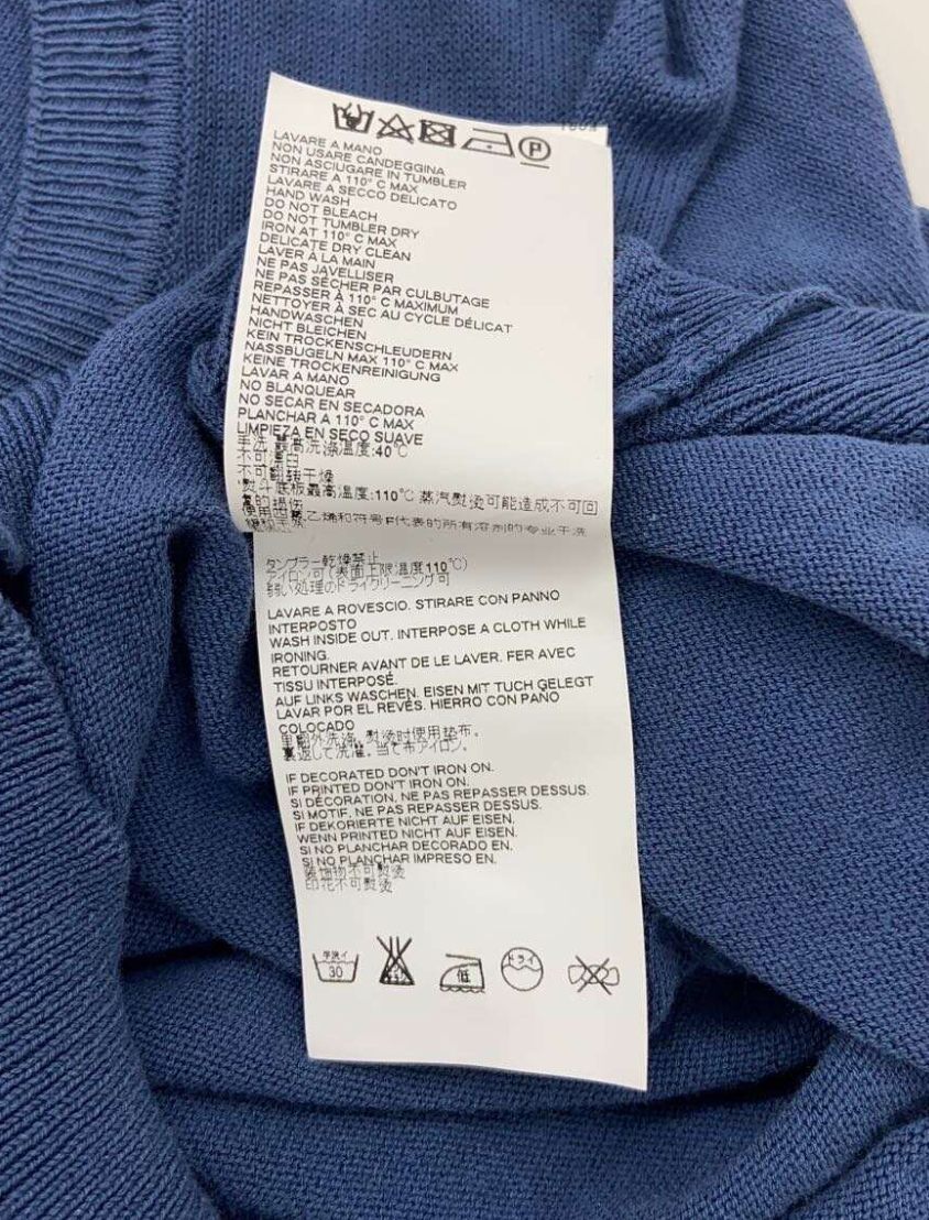 Vivienne Westwood Blue Scoop Neck SS Orbit Logo Knit Top