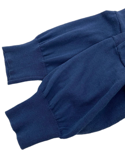 Vivienne Westwood Blue Scoop Neck SS Orbit Logo Knit Top