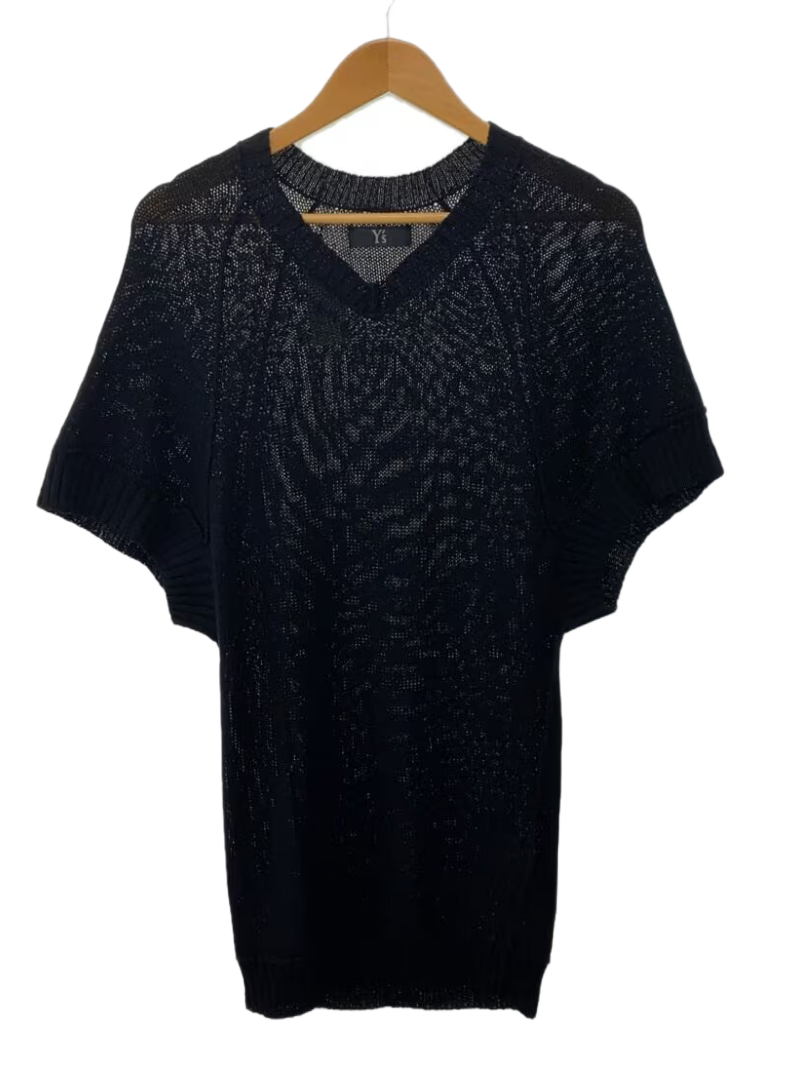 Y's Yohji Yamamoto Cotton V Neck Knit SS Dress