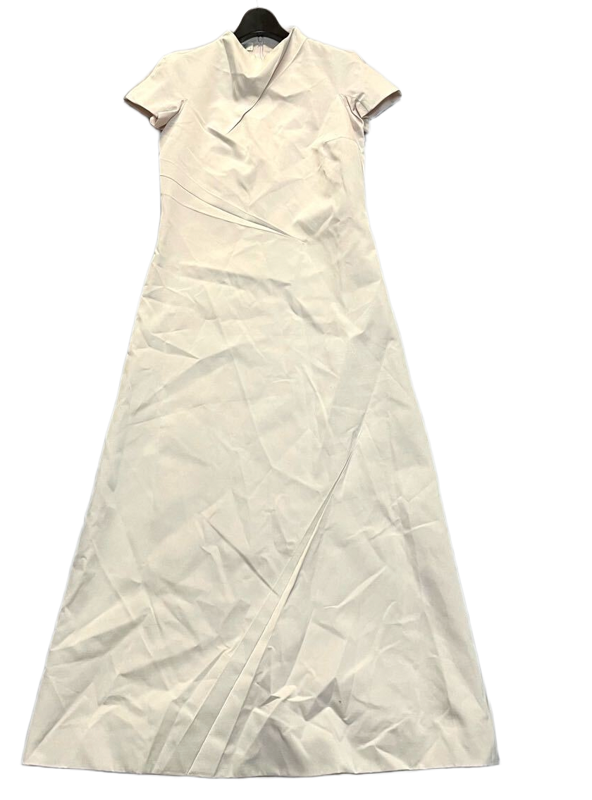 Lanvin 100% Silk SS Cowl Neck Midi Dress