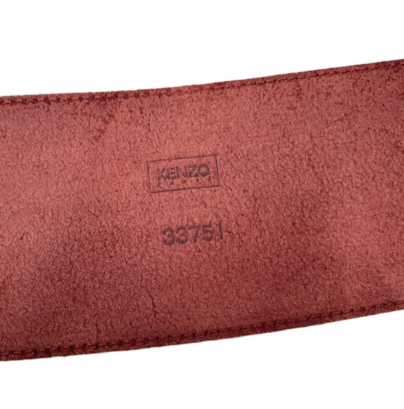 Kenzo Brown Belt Western Stitching