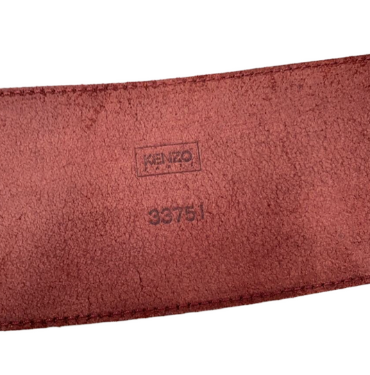 Kenzo Brown Belt Western Stitching