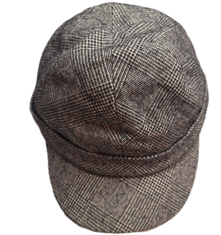 Lanvin Houndstooth Checkered Hunting Round Cap