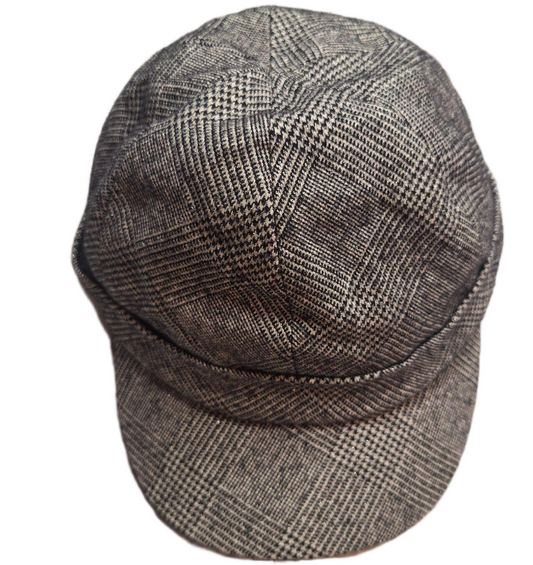 Lanvin Houndstooth Checkered Hunting Round Cap