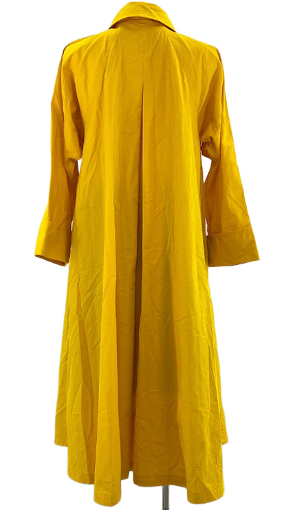 Yves Saint Laurent Button Down Oversized Yellow Coat Sz 34