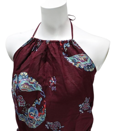 Vivienne Tam Chinese Emblem Butterfly halter neck camisole top
