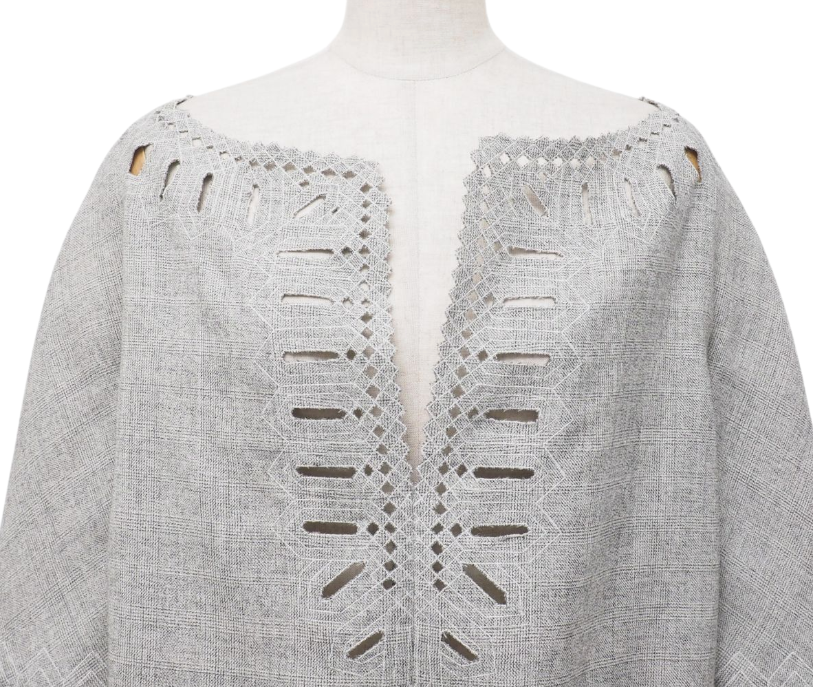 Valentino Boutique Cutwork Kaftan Top Skirt Set