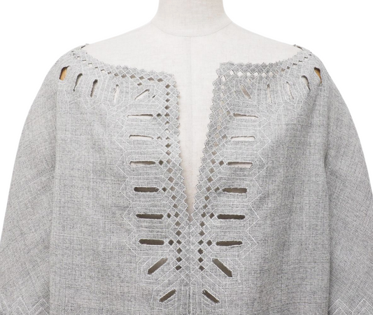 Valentino Boutique Cutwork Kaftan Top Skirt Set