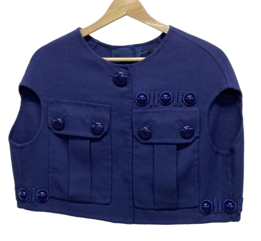 Marc Jacobs Cap SS Vest Navy Sz 2
