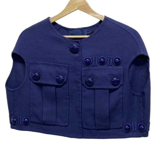 Marc Jacobs Cap SS Vest Navy Sz 2