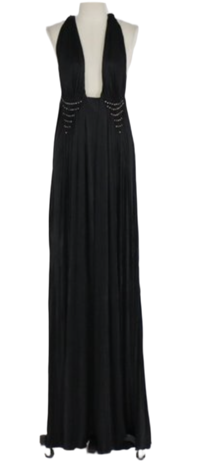 Bottega Veneta Plunge Neckline Halterneck Maxi Dress