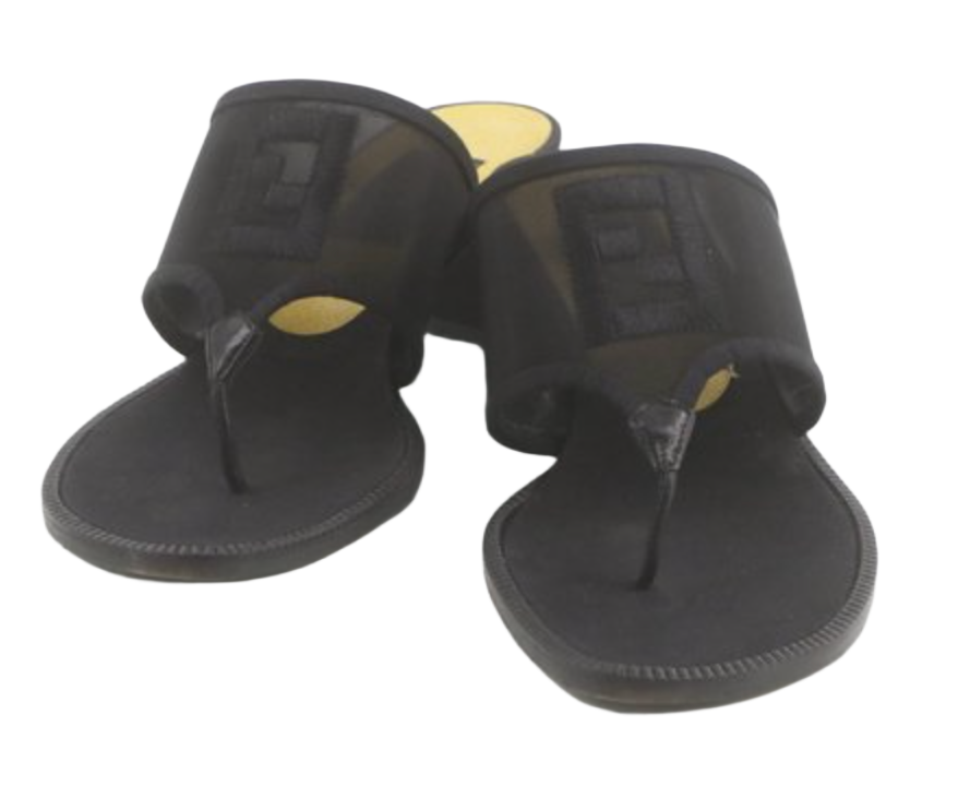 Fendi Mesh Zucca Logo Sandals Sz 38