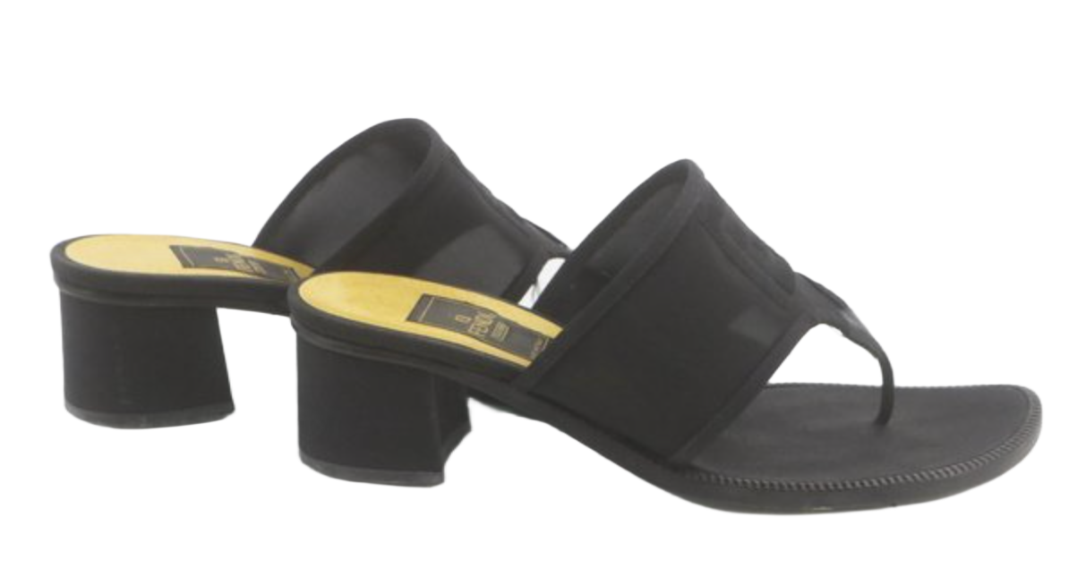 Fendi Mesh Zucca Logo Sandals Sz 38