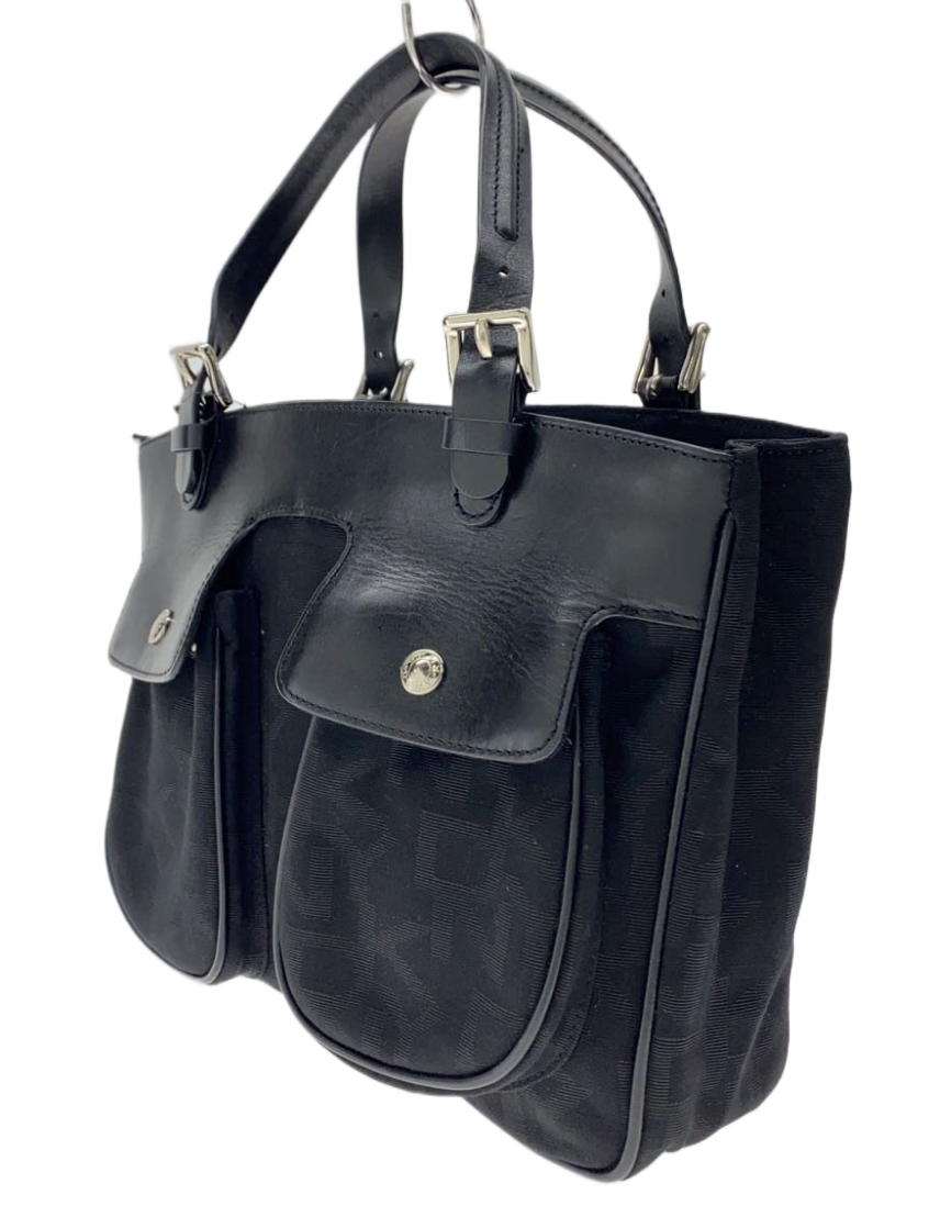 DKNY Canvas Leather Double Strap Tote Handbag
