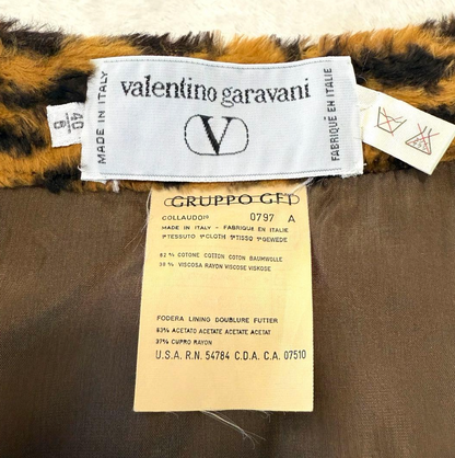Valentino Garavini Leopard Fur Pencil Skirt