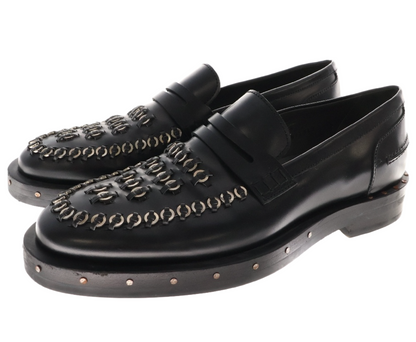 Lanvin Piercing Black Loafers Mens Sz 8