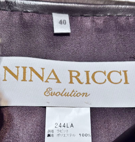 Nina Ricci Rabbit Fur A Line Midi Tartan Skirt Sz 40