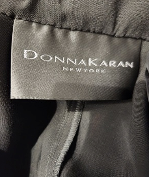 Donna Karan DKNY Shoudler Pad Ruffle Neck LS Shirt Dress w Pockets