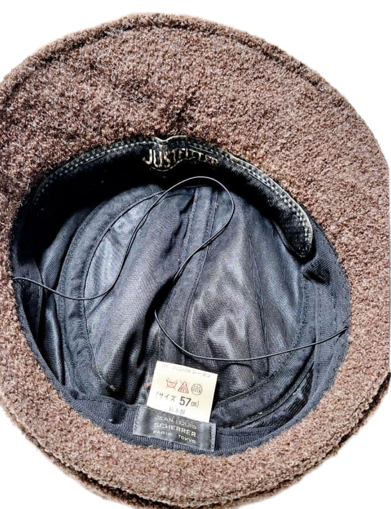 Jean Louis Scherrer Brown Tweed Short Brim Hat