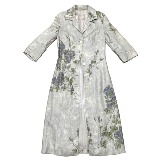 Dolce & Gabbana Floral Silk Linen Summer Coat