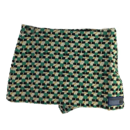Prada Pattern Mini Skort w Rubber Logo