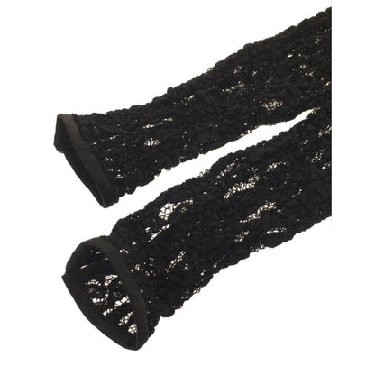 Dolce & Gabbana Lace Crotchet LS Dress Pussybow Neck Tie