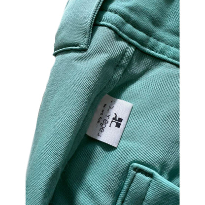 Courreges Stretch Wide Leg Pant w Logo Back Pocket