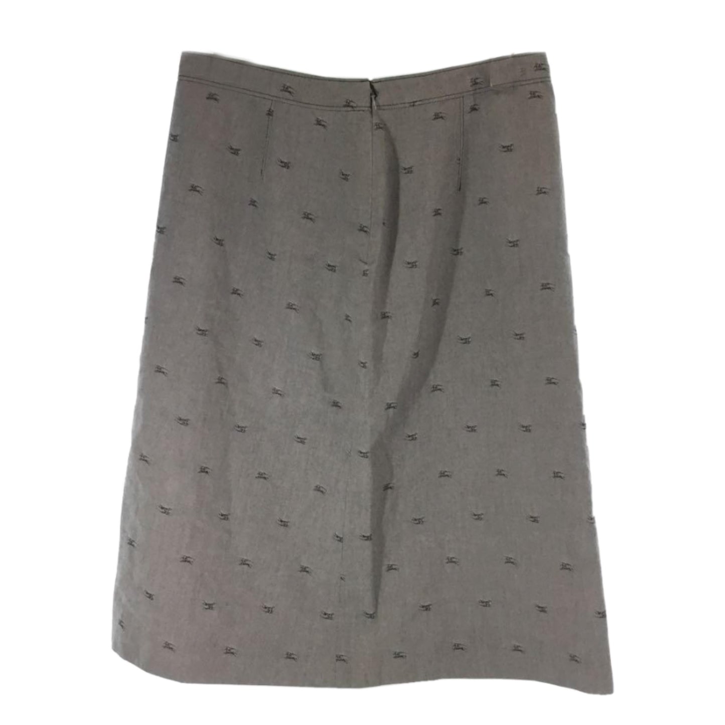 Burberry London Logo Print Midi A Line Skirt