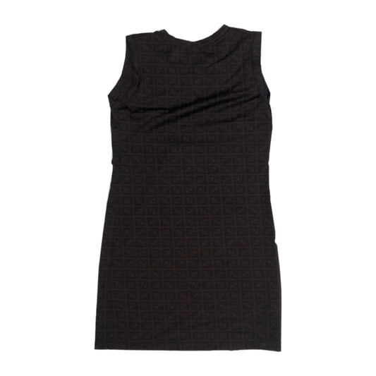 Fendi Zucca Logo Brown/Black Bodycon Dress