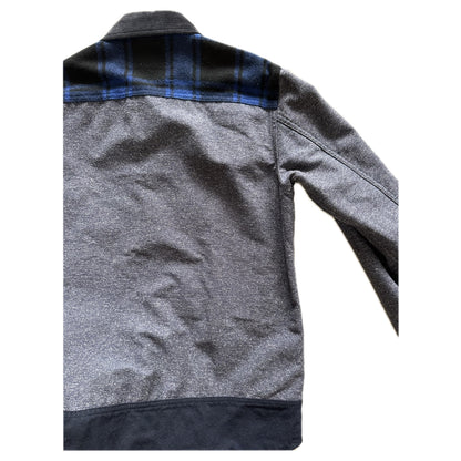 Comme Des Garcons HOMME AD2014 Navy Wool Patch Trucker Shacket
