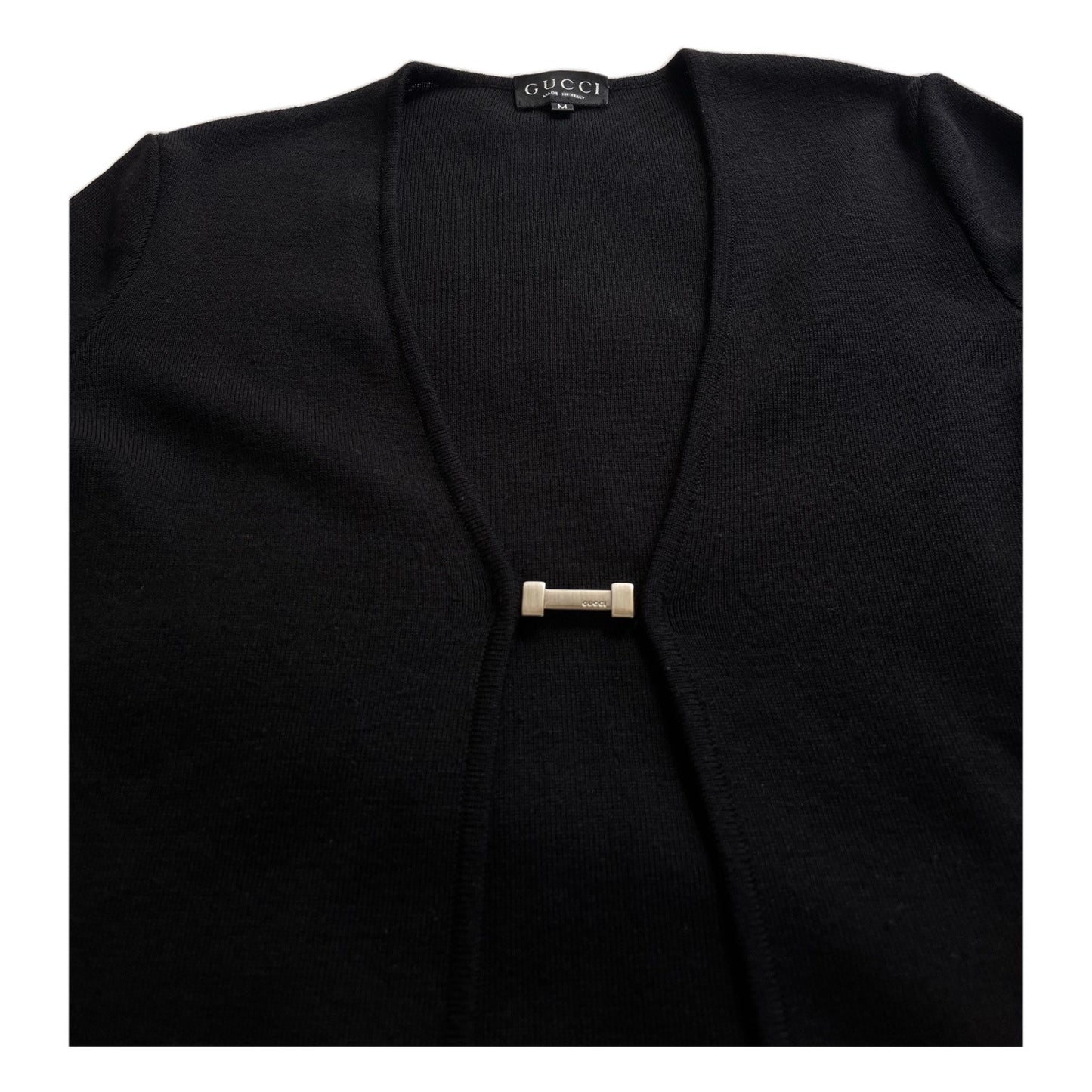 Gucci Knit Metal Logo Open LS Cardigan