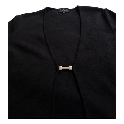 Gucci Knit Metal Logo Open LS Cardigan